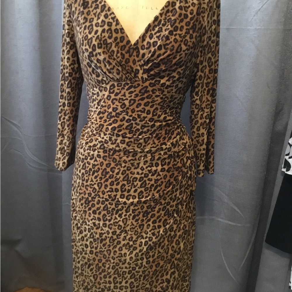 Leopard Print Wrap Dress